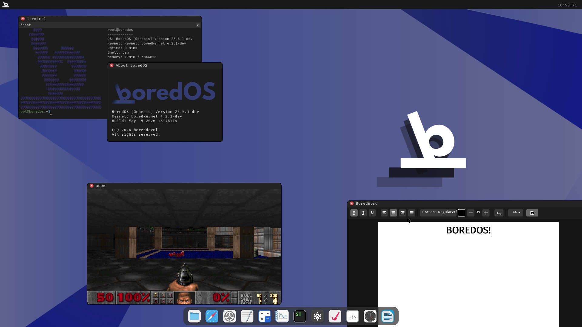 BoredOS desktop screenshot