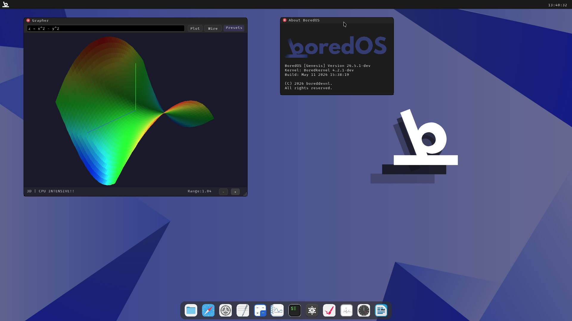 BoredOS UI details